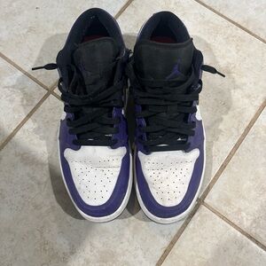 Jordan Athletic Shoes Black Purple White